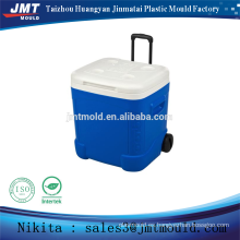 La caja del refrigerador plástica de la inyección de China con las ruedas moldea opción de calidad